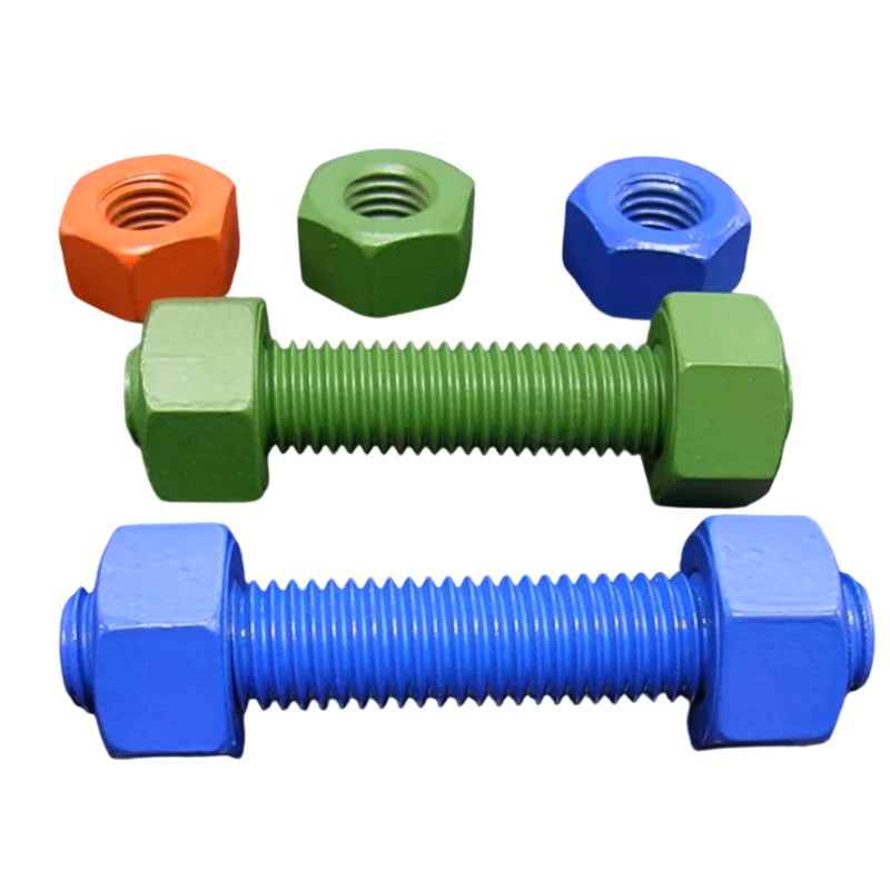 سبائك الصلب M27 * 300 PTFE / طلاء داكروميت B7 قضبان ملولبة ترصيع