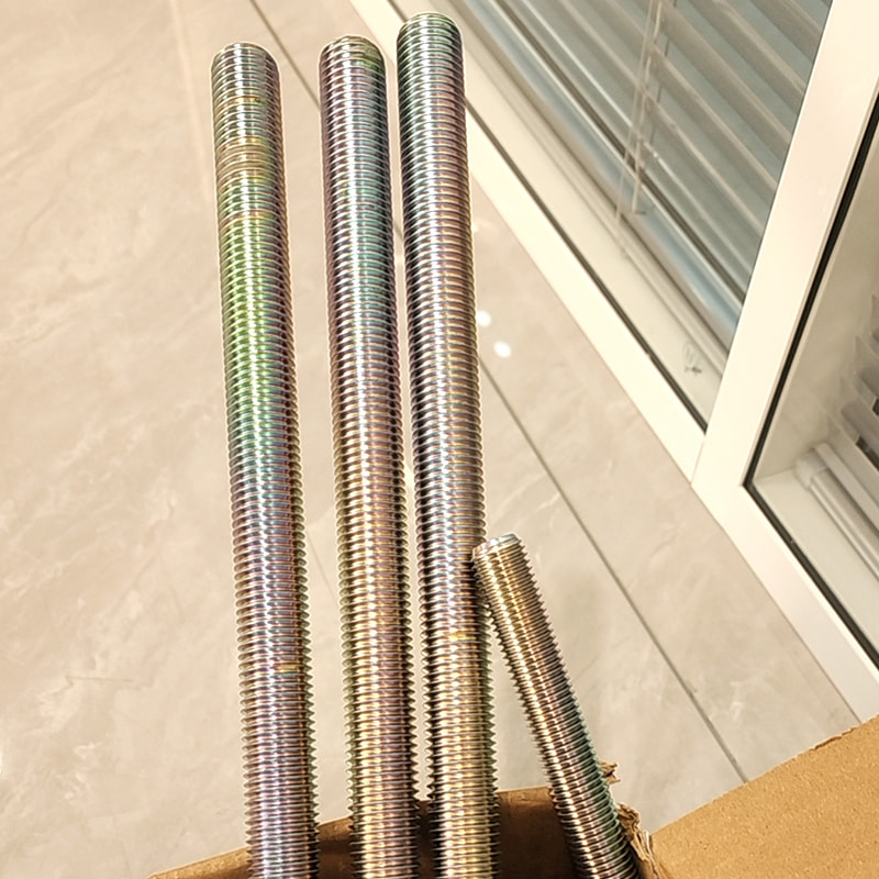 M16*300 فولاذ كربوني درجة 8.8 PTFE مطلي باللون الأزرق، مسامير ملولبة بالكامل M16*300 فولاذ كربوني درجة 8.8 PTFE مطلي باللون الأزرق، مسامير ملولبة بالكامل