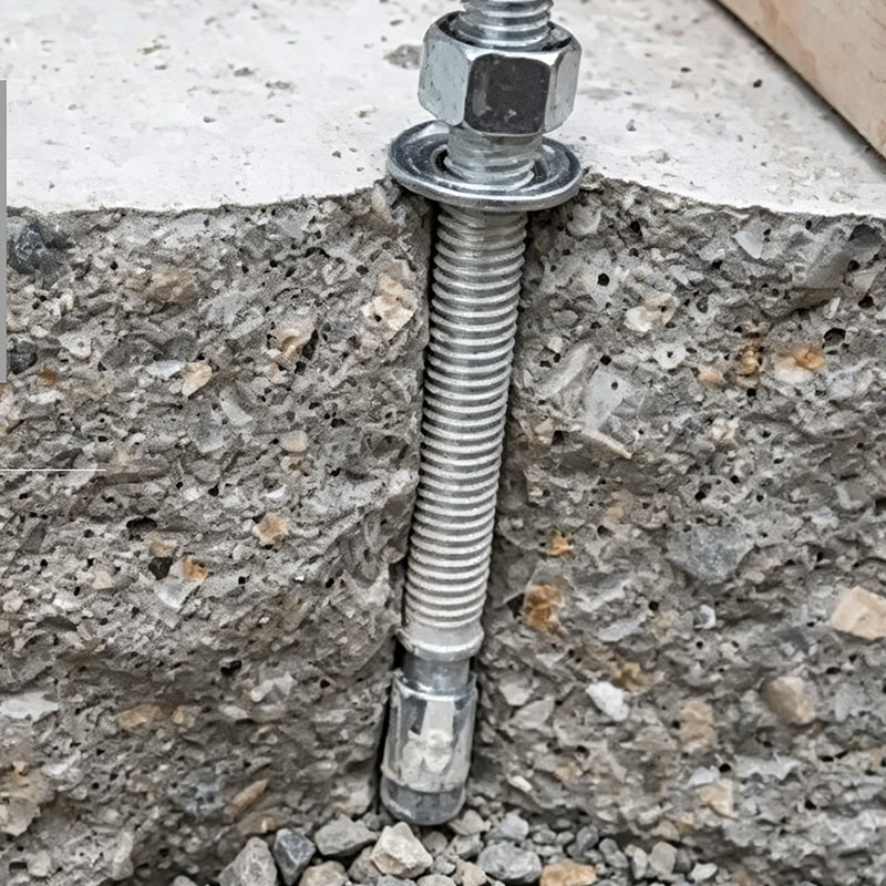 ASTM F1554 الكربون الصلب تراجع الساخنة المجلفن مرساة الترباس