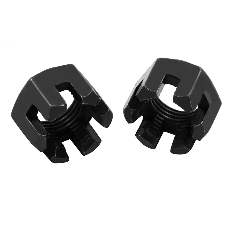 M16 × 1.5 الصف 4.8 الكربون الصلب الأسود أكسيد الجوز القلعة مشقوق DIN 935